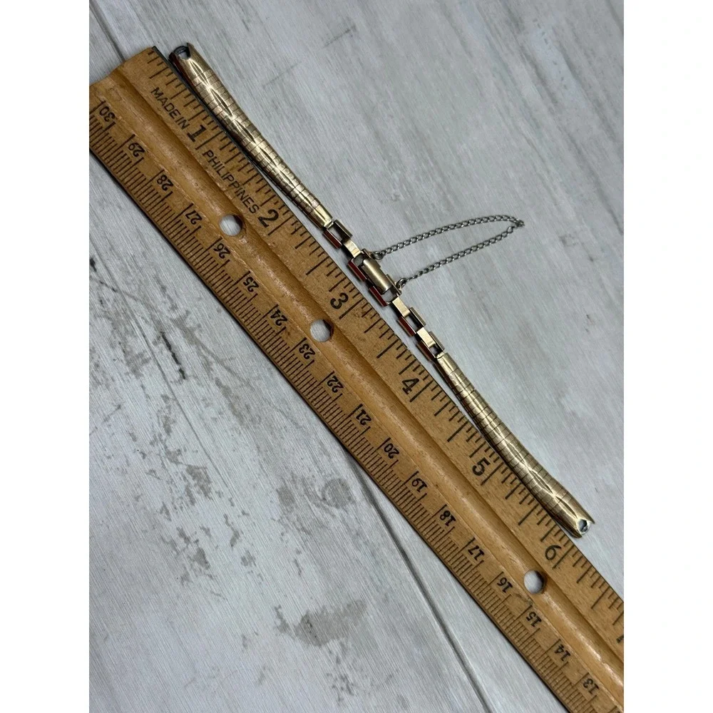 Kreisler Vintage Watch Band 1/20 10KT Gold Filled Textured Link Safety Chain USA